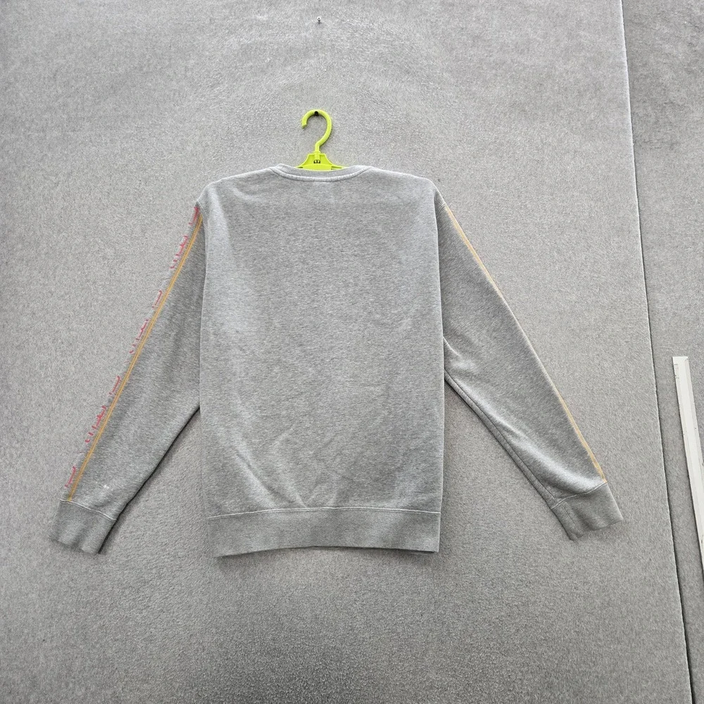 Nike Men Sweatshirt M Gray Fleece Logo Tiger Swoosh Long Sleeve READ